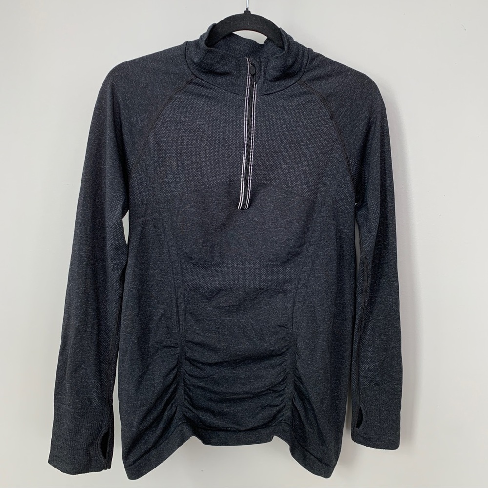 Athleta Dark Gray Long Sleeve‎ 1/4 Zip Size L